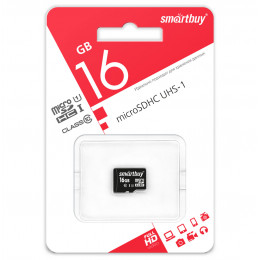 Карта памяти SmartBuy microSDHC (Class 10) 16 Гб (SB16GBSDCL10-00)