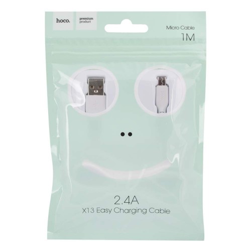 Кабель Hoco X13 microUSB (1 м, белый)