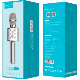 Bluetooth-микрофон Hoco BK3 (серебристый)