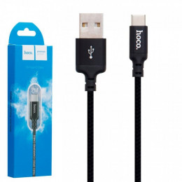 Кабель Hoco X14 USB Type-C - Lightning (2 м, черный)