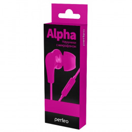 Наушники Perfeo Alpha (розовый)