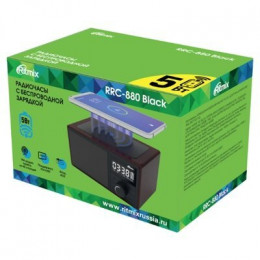 Настольные часы с беспроводной зарядкой Ritmix RRC-880