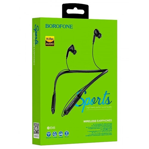 Беспроводные наушники с микрофоном  Borofone BE45 (спортивные) (черный)