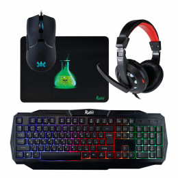 Клавиатура + мышь с ковриком + наушники SmartBuy Rush Venom SBC-775G-K