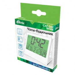 Настольные часы Ritmix CAT-042 (белый)