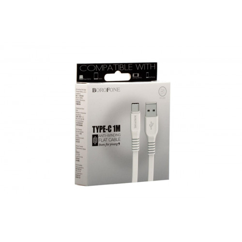 Кабель Borofone BX1 Type-C 1 м (белый)