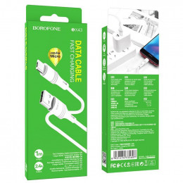 Кабель Borofone BX43 Micro USB 1 м (белый)