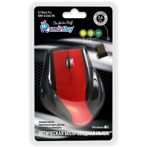 Мышь SmartBuy 613AG Red/Black (SBM-613AG-RK)