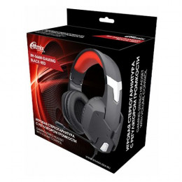 Наушники Ritmix RH-566M (черный/красный)