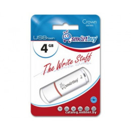 USB Flash SmartBuy Crown White 4GB (SB4GBCRW-W)