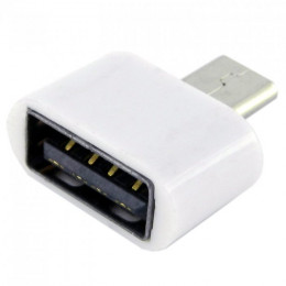 Адаптер WALKER, OTG micro USB, пластиковый