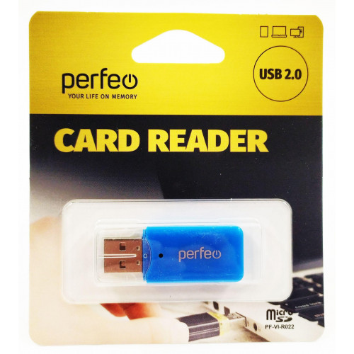 Картридер Perfeo Micro SD (PF-VI-R022 Blue)