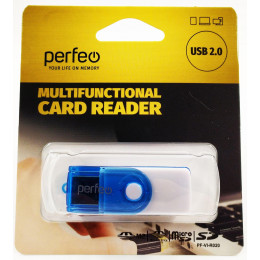 Картридер Perfeo SD/MMC+Micro SD+MS+M2 (PF-VI-R020 Blue)