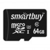 micro SDHC карта памяти Smart Buy 64GB U3 V30 A1 Pro R/W:95/60 MB/s (с адаптером SD)