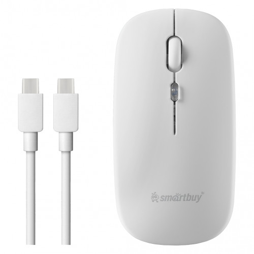 Опт. беспр. мышь SB X31 [SBM731DW], белая, Dual BT+USB с зарядкой