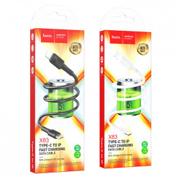 Кабель HOCO X83 Type-C(m) to Lightning(m) черный (1.0м, 20W)