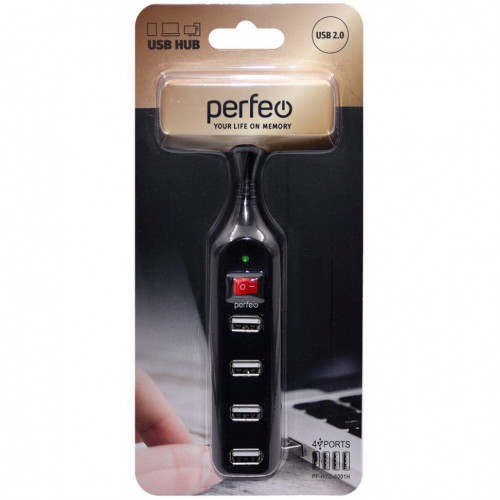 USB-хаб Perfeo PF-HYD-6001H (черный) 