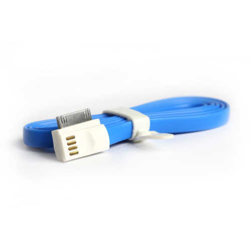 USB - 30-pin для Apple, 1 м, голубой, магнитный, дата-кабель Smartbuy