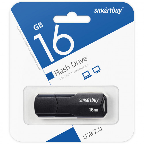 USB 2.0 флэш-диск Smartbuy 16Gb Clue Black