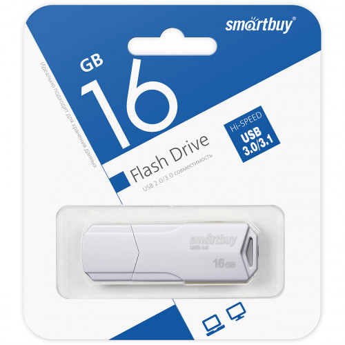 USB 2.0 флэш-диск Smartbuy 16Gb Clue White