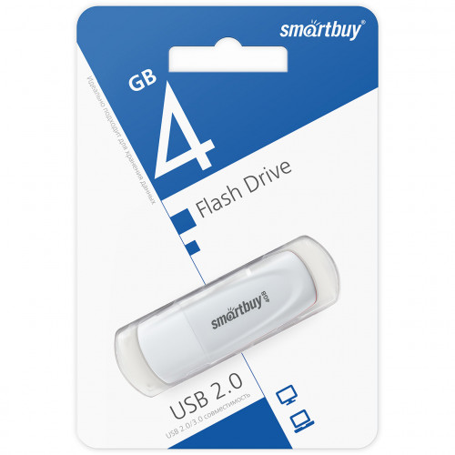 USB 2.0 флэш-диск Smartbuy 4GB Scout White