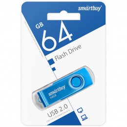 USB 2.0 флэш-диск Smartbuy 64Gb Twist Blue