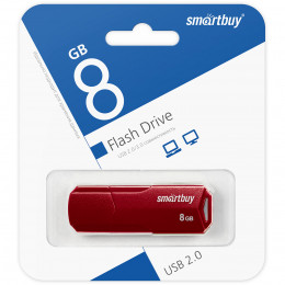 USB 2.0 флэш-диск Smartbuy 8Gb Clue Burgundy
