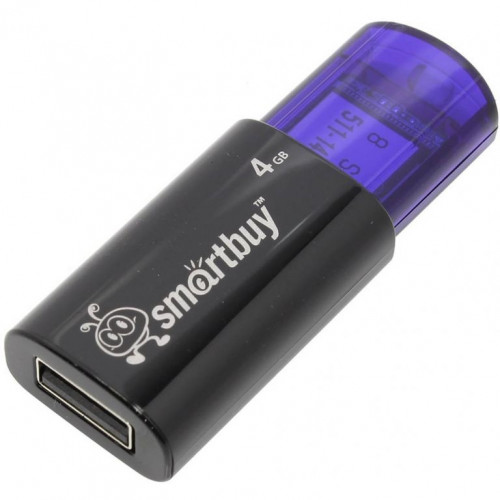 USB 2.0 флэш-диск Smartbuy Click Black-Blue 4GB
