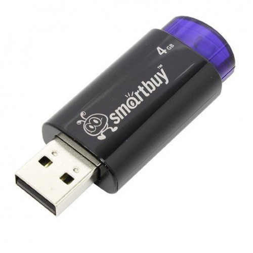 USB 2.0 флэш-диск Smartbuy Click Black-Blue 4GB