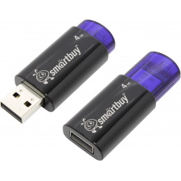 USB 2.0 флэш-диск Smartbuy Click Black-Blue 4GB