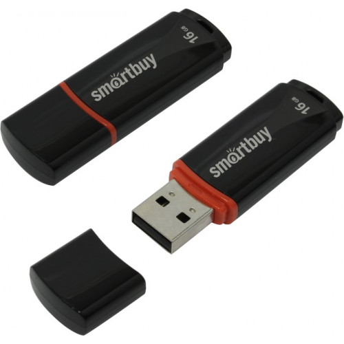 USB 2.0 флэш-диск Smartbuy Crown Black 16GB