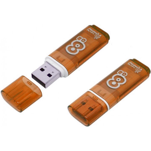 USB 2.0 флэш-диск Smartbuy Glossy Series Orange 8GB