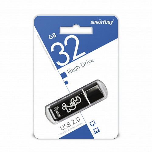 USB 2.0 флэш-диск Smartbuy Glossy series Black 32GB