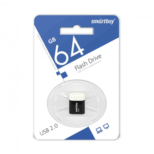 USB 2.0 флэш-диск Smartbuy LARA Black 64GB