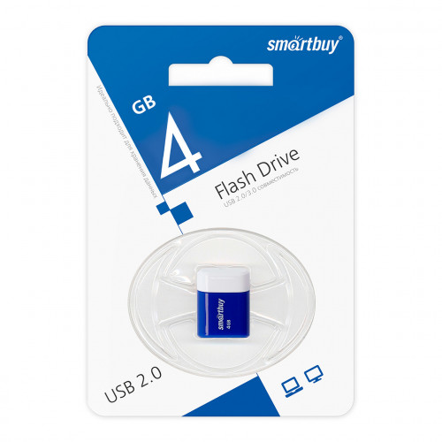 USB 2.0 флэш-диск Smartbuy LARA Blue 4GB