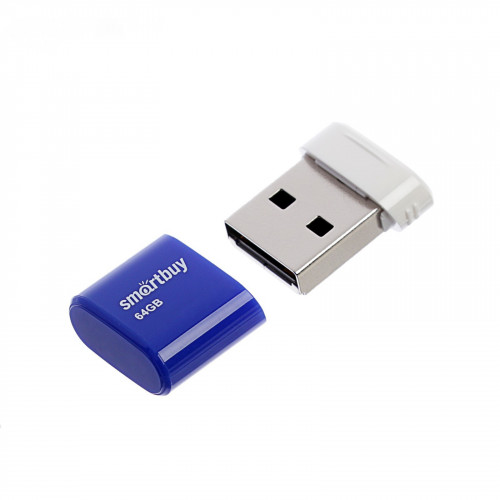 USB 2.0 флэш-диск Smartbuy LARA Blue 64Gb