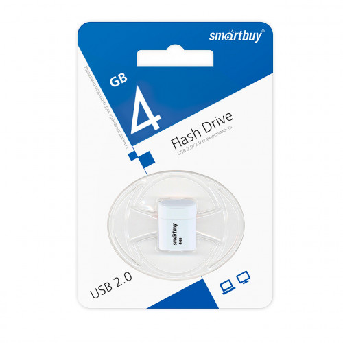 USB 2.0 флэш-диск Smartbuy LARA White 4GB