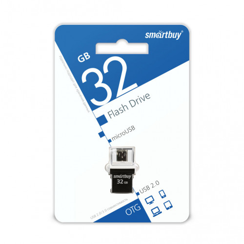 USB 2.0 флэш-диск Smartbuy OTG POKO Black 32Gb