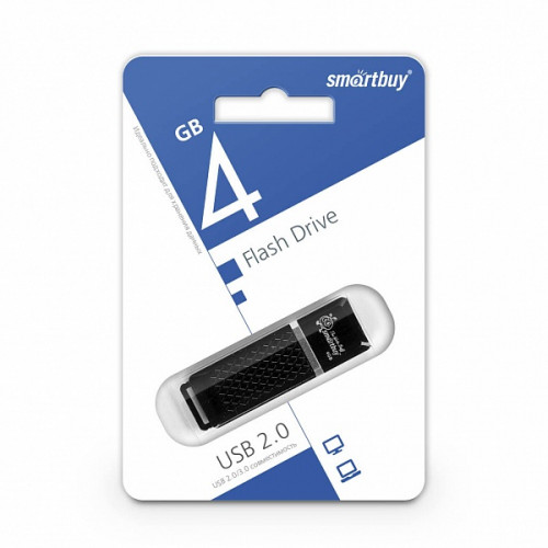 USB 2.0 флэш-диск Smartbuy Quazart series Black 4GB