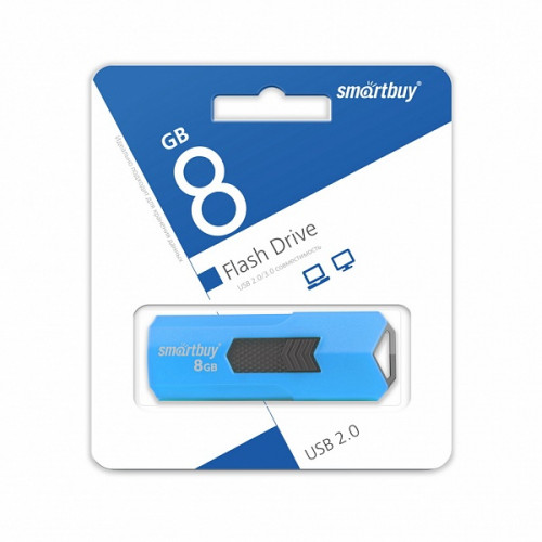 USB 2.0 флэш-диск Smartbuy STREAM Blue 8Gb