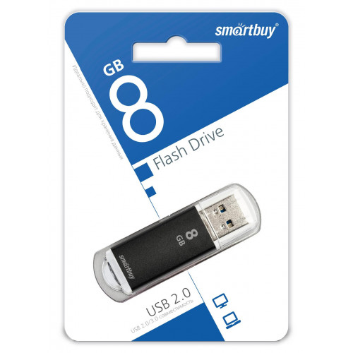 USB 2.0 флэш-диск Smartbuy V-Cut Black 8GB