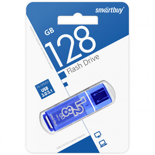 USB 3.0 флэш-диск Smartbuy Glossy Dark Blue 128Gb