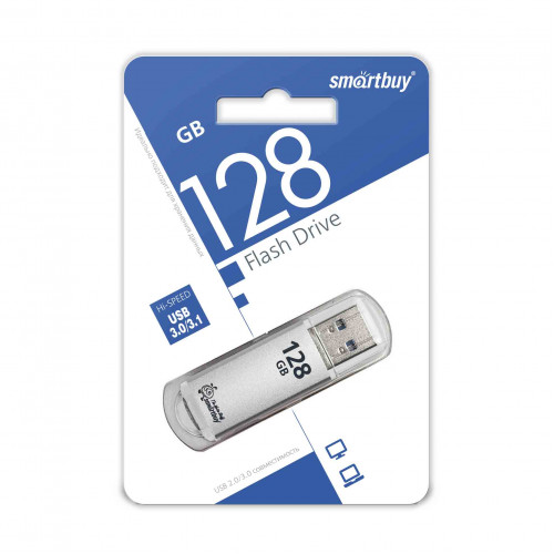 USB 3.0 флэш-диск Smartbuy V-Cut Silver 128Gb