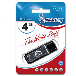 USB флэш-диск Smart Buy 4GB Glossy series Black