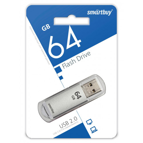 USB флэш-диск Smart Buy 64GB V-Cut Silver