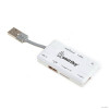 USB - Хаб+Картридер Smartbuy Combo White