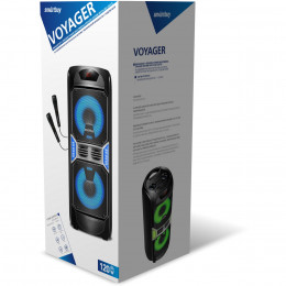 Акустическая система VOYAGER, 120 Вт, Bluetooth, MP3, FM-радио, 2 микрофона Smartbuy