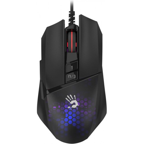 Мышь A4Tech Bloody W65 Max Mini черный оптическая (12000dpi) USB (9but) W65 MAX MINI HONEYCOMB