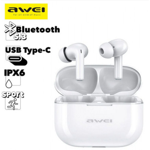 Наушники TWS AWEI T90 (ENC) White