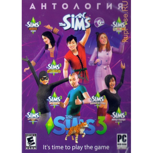 АНТОЛОГИЯ GC: SIMS # 6: SIMS 3: ВПЕРЕД В БУЩУЩЕЕ, КИНО, РАЙСКИЕ ОСТРОВА, УНИВЕРСИТЕТ, ВРЕМЕНА ГОДА, КАРЬЕРА, СТИЛЬНЫЕ 70, 80, 90 (7 В 1) DVD10 PC